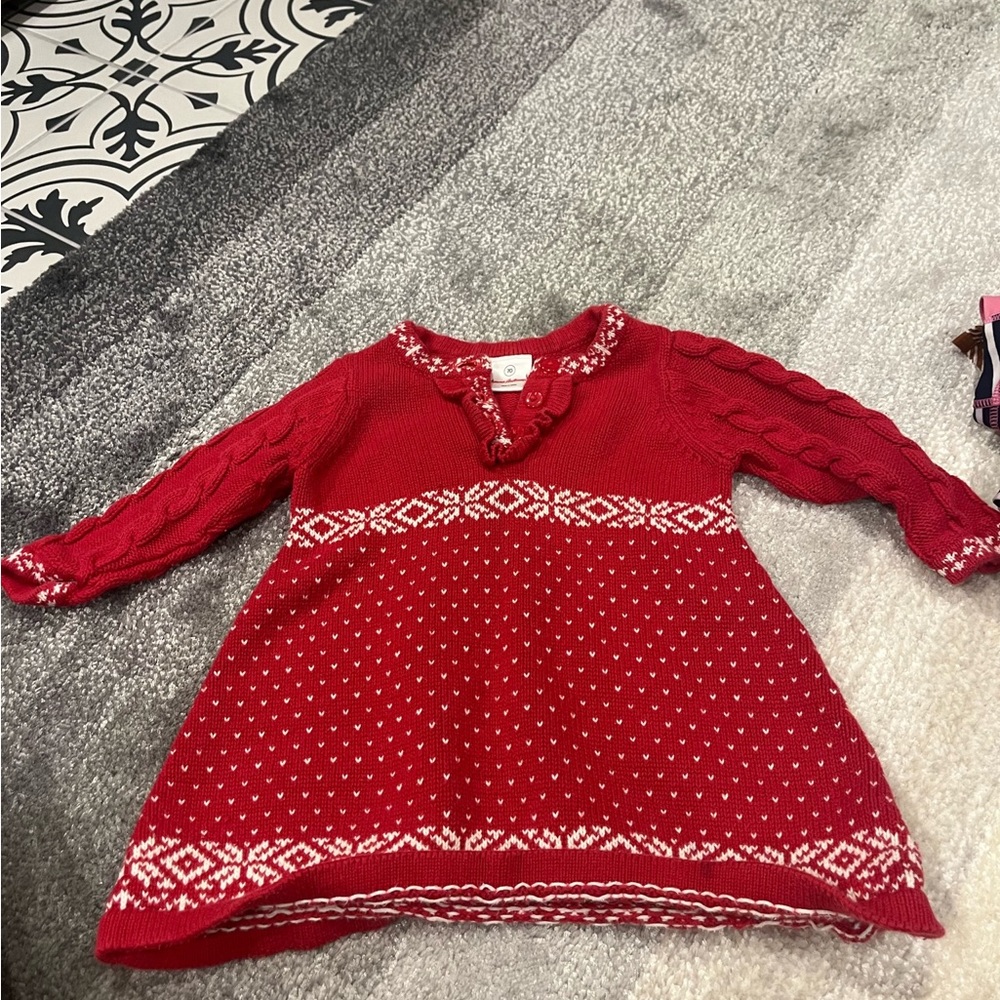 Hanna Andersson toddler sweater dress size 70